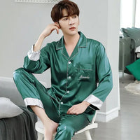 Men's Designer Ice Silk Pajama Set