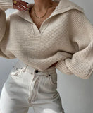 Turtleneck Zipper Sweater