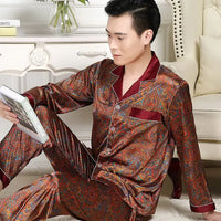 Men's Designer Ice Silk Pajama Set