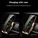 Infrared Sensor Wireless Car Charger for QI Devices and Car Phone Holder Air Vent Clip Type_11
