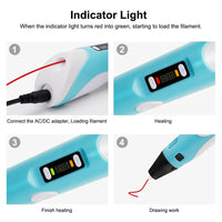 Magic 3D Printing Pen for Kids DIY Pen with LED Display and Filaments_12