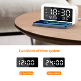 LED Digital Alarm Clock and Wireless Phone Charger- USB Powered_5