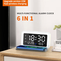 LED Digital Alarm Clock and Wireless Phone Charger- USB Powered_11