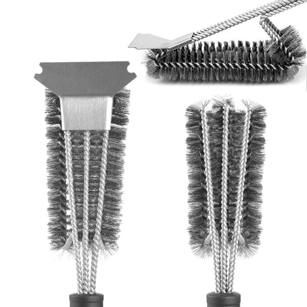 2 Pieces 8 Inch Grill Brush And Scraper Stainless Steel Wire Grill