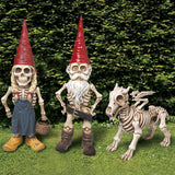 Halloween Skeleton Statue Zombie Gnome Garden Decoration_5