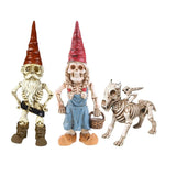 Halloween Skeleton Statue Zombie Gnome Garden Decoration_0