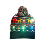 LED Christmas Theme Xmas Beanie Knitted Hat - Battery Operated_3