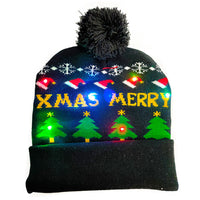 LED Christmas Theme Xmas Beanie Knitted Hat - Battery Operated_6
