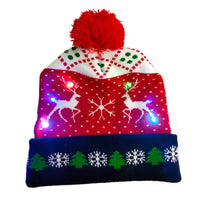 LED Christmas Theme Xmas Beanie Knitted Hat - Battery Operated_8