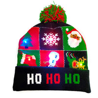 LED Christmas Theme Xmas Beanie Knitted Hat - Battery Operated_11