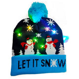 LED Christmas Theme Xmas Beanie Knitted Hat - Battery Operated_12