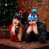 LED Christmas Theme Xmas Beanie Knitted Hat - Battery Operated_17