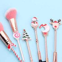 Holiday Christmas Makeup Brushes Set with Drawstring Bag_9