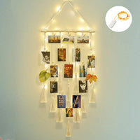 Hanging Photo Display Macramé with Light Wall Décor - Battery Powered_6