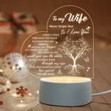 Love Expressing Acrylic Night Light Ideal Gift for Wife - USB Plugged In_2