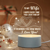 Love Expressing Acrylic Night Light Ideal Gift for Wife - USB Plugged In_3