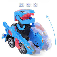 2 IN 1 Automatic Transforming Dinosaur Toy Car with LED Light and Music- Battery Operated_7