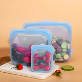Pack of 3 High Temperature Silicone Reusable Grocery Food Bag_5