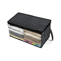 Non-Woven Quilt Clothes Organizing Storage Box with Lids_1