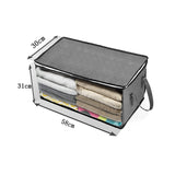 Non-Woven Quilt Clothes Organizing Storage Box with Lids_4