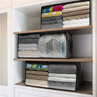 Non-Woven Quilt Clothes Organizing Storage Box with Lids_6