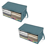 Non-Woven Quilt Clothes Organizing Storage Box with Lids_10