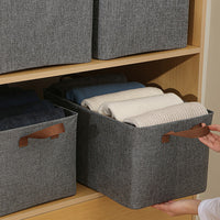Large Capacity Fabric Storage Open Organizers with Handles_7