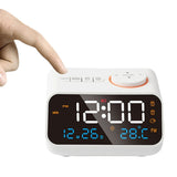 FM Radio LED Alarm Clock with Temperature and Humidity Meter - USB Rechargeable_3