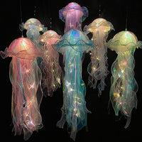 Hanging Jellyfish LED Decorative Lamp DIY Party Backdrop Decor_3