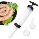 Heavy-Duty Manual Sausage Stuffer with 3 Professional Grade Filling Nozzles_2