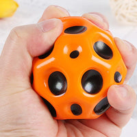 Super Bouncy Moon Shaped Crater Textured Porous Kid’s Ball Toys_9