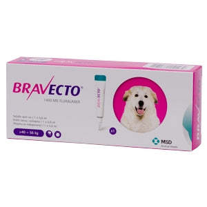 Bravecto 1400mg Spot-On Solution for Extra Large Dogs (Single Pipette)