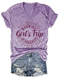 Girl's Trip Warning V-Neck Tee