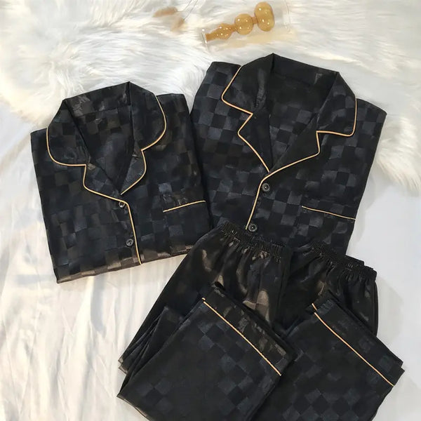 Couple Luxury Silk Pajamas Sets