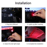 Mini LED Car Night Light Roof Projector