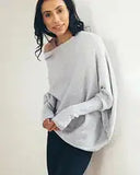 Off Shoulder Draped Jumper