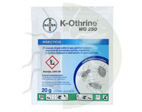 20 grams BAYER K-OTHRINE WG 250 INSECTICIDE flies, mosquitoes, fleas, lice, bugs, mites, cockroaches, scissors, book lice, ants