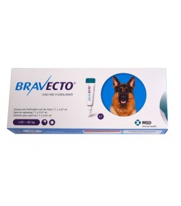 Bravecto 1000mg Spot-On Solution for Large Dogs (Single Pipette)