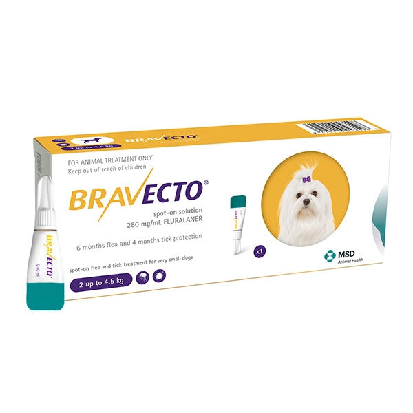 Bravecto 112.5mg Spot-On Solution for Toy Dogs (Single Pipette)