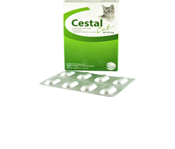 Cestal Cat 8 Chew-  internally antiparasitic chewable tablets for cats