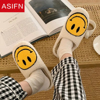 Cute Smile Pattern Fluffy Slippers