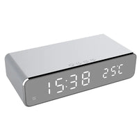 LED Alarm Clock QI Wireless Charger